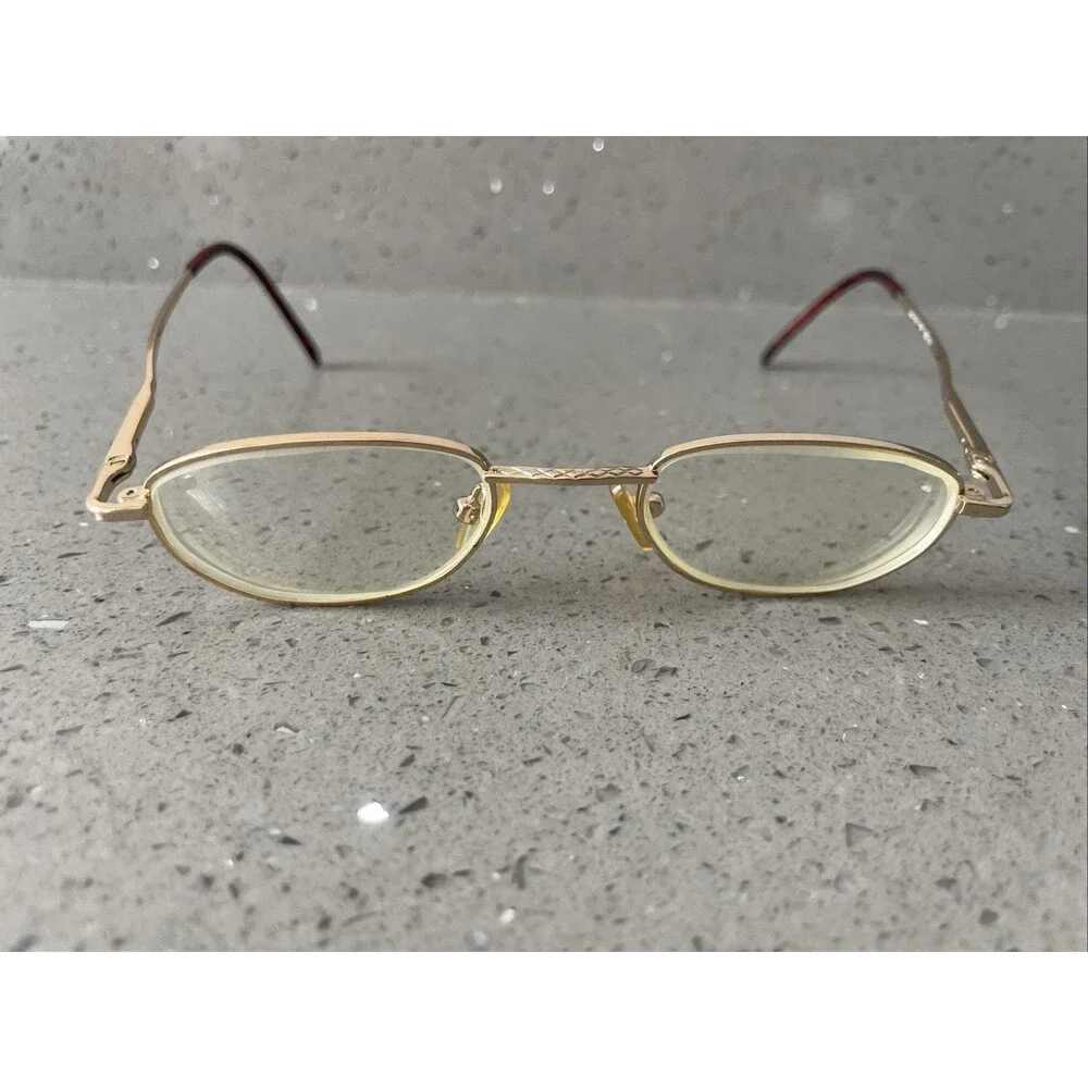 Boulevard Boutique Eyeglasses Frames ONLY B4152 44-20-135 Gold GD Round